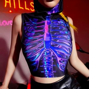 Skeleton Hooded Crop